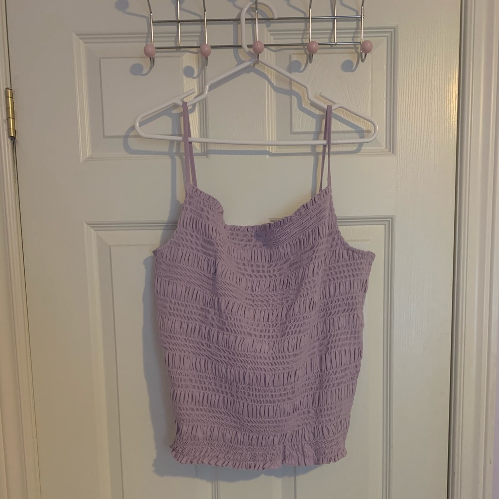 💙 3/30!Ruched Lavender Blouse